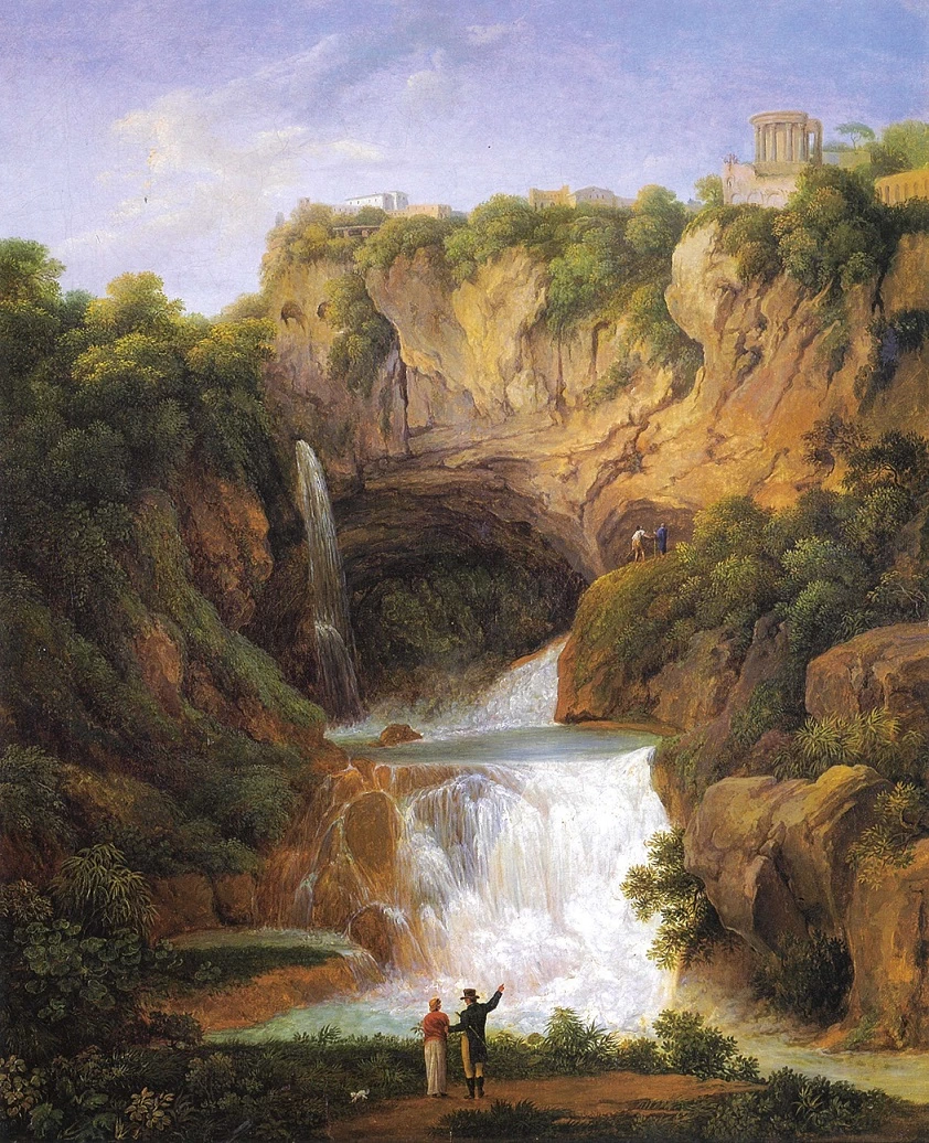 Veduta delle cascatelle di Tivoli - Legato Valorani, 1853. Pinacoteca Nazionale di Bologna